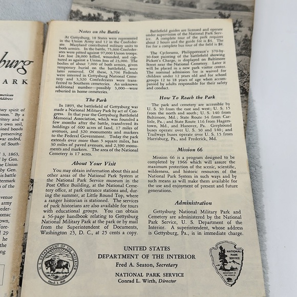 Gettysburg Battlefield Tours Tri-Fold Brochure Pennsylvania National Military Pk - Picture 3 of 9